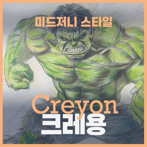 미드저니 크레용 크레파스 crayon