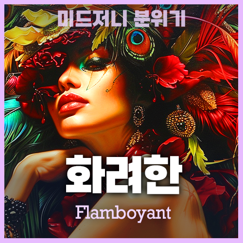 미드저니에서 화려한 과장된 Flamboyant